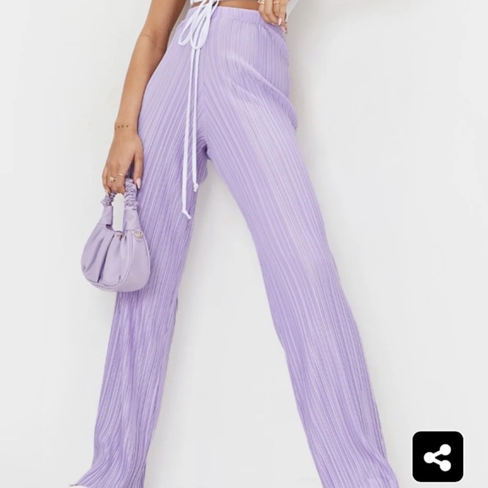 wide leg purple pant
